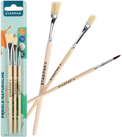 Set de pensule naturale 3 buc