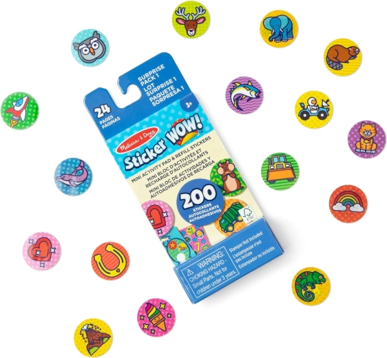 Sticker WOW set suplimentar surpriză 200 de autocolante Melissa & Doug