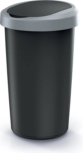 Coș de gunoi cu capac flap 50 l din plastic reciclat