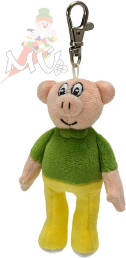 Breloc de pluș Bobík din Čtyřlístek cu carabină, 12 cm