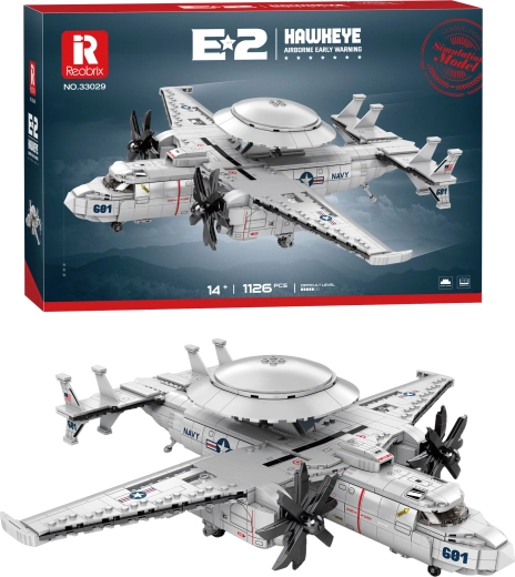 Set de construcție avion de avertizare timpurie E-2C Hawkeye (1126 piese)