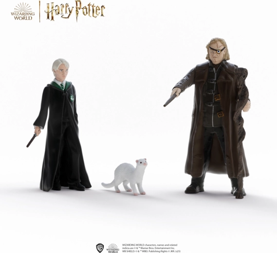 Harry Potter – Alastor „Ochi-Nebuni” Moody și Draco Malfoy cu dihor figurine