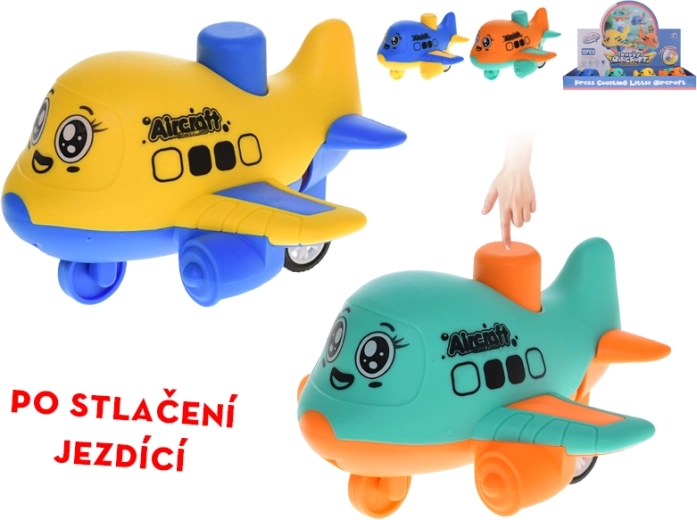 Avion cu buton pentru copii 10 cm