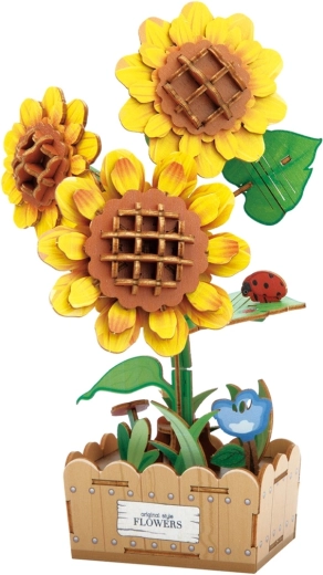 2Kids Toys puzzle 3D din lemn Floarea-soarelui