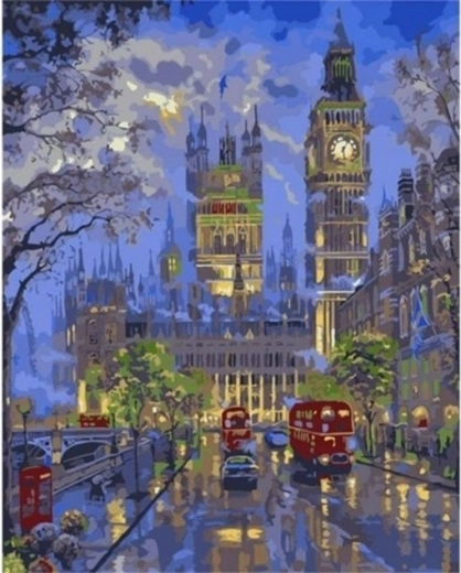 Norimpex Pictură după numere Londra noaptea 40 × 50 cm