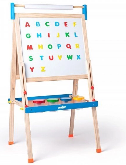 Tablă dublă pentru copii, magnetică și cu cretă