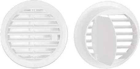 Grilaj de ventilație închideribil ASA, diametru 110 mm, alb