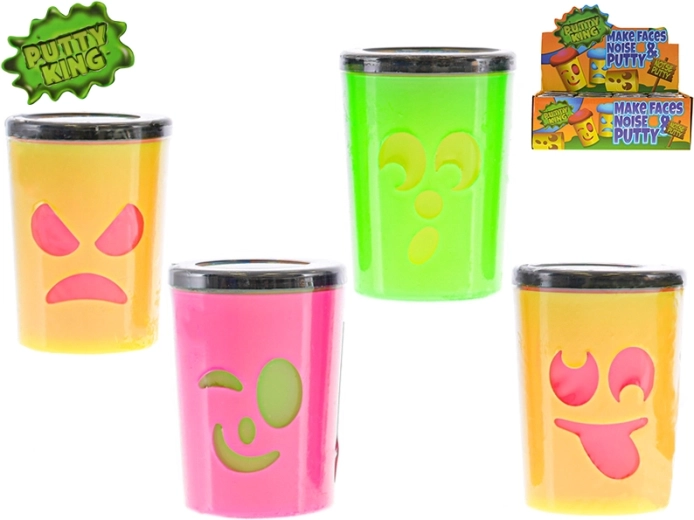 Sliz Putty King cu față – plastilină pârâitoare în borcănel
