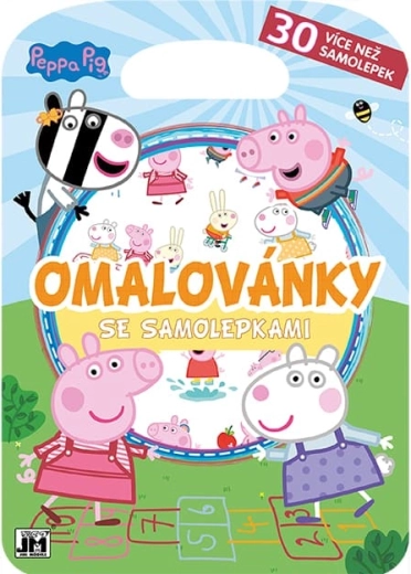 Caiet de colorat cu autocolante Peppa Pig