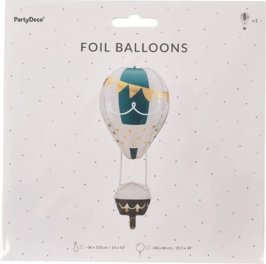 Balon din folie „balon cu aer cald” 4D, 36 × 110 cm