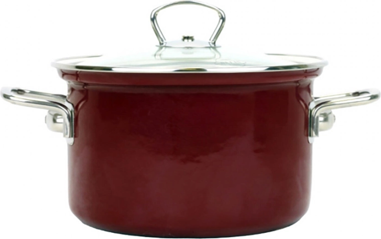 Oală BELIS Eco-Ceramic 18 cm cu capac de sticlă