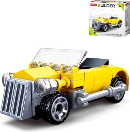 Sluban Builder cabriolet veteran galben – set de construcție cu 48 de piese
