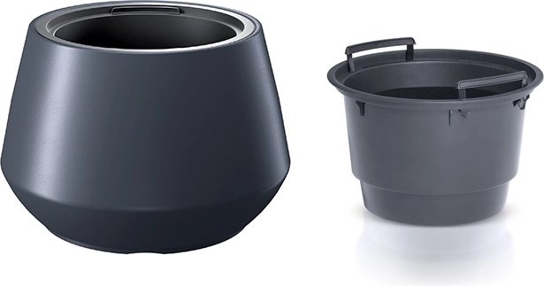 Ghiveci cu inserție 43,6 cm antracit