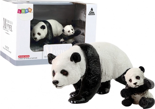 Set de 2 figurine cu panda și pui de panda Animale ale lumii