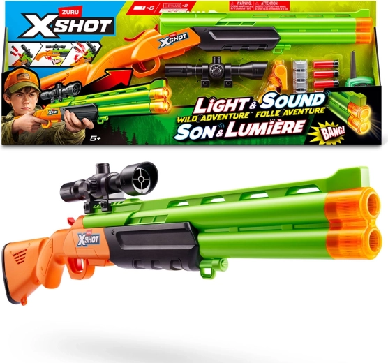 X-SHOT pușcă cu țintă, 6 gloanțe din spumă