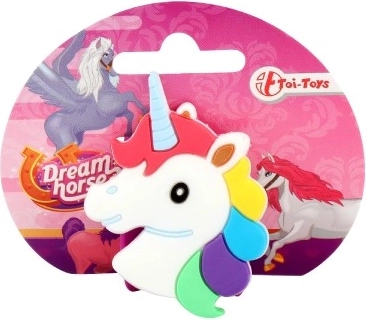 Brățară din plastic auto-încolăcitoare cu unicorn 21 cm – 3 culori