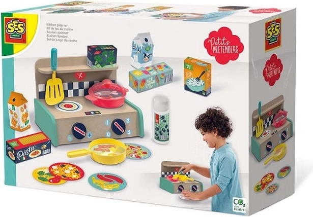 SES Petit Pretenders bucătărie din lemn – set de joacă