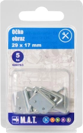 Ochet pentru tablouri 29 × 17 mm, galvanizat (5 buc.)