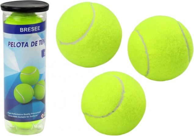 Set de 3 mingi de tenis galbene
