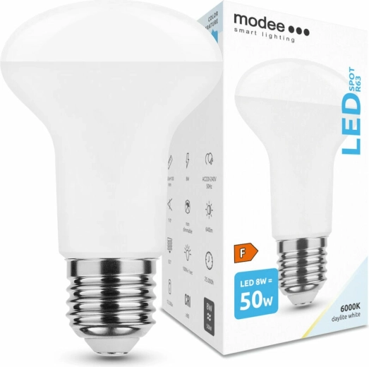 Bec LED E27 8W alb rece MODEE Smart Lighting R63