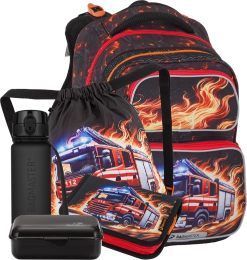 Set școlar pentru fete Bagmaster DOPI, pompieri, pentru clasele 1–3