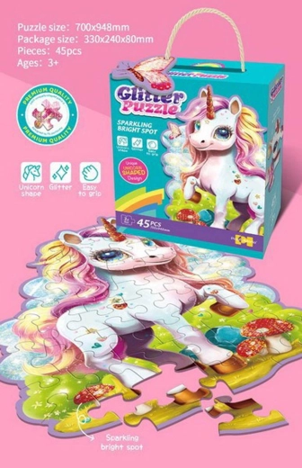 Puzzle pentru copii Unicorn, 45 de piese