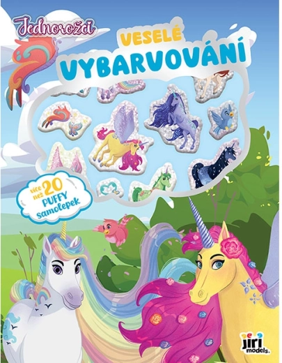 Colorat vesel cu super autocolante – unicorni (1 an)