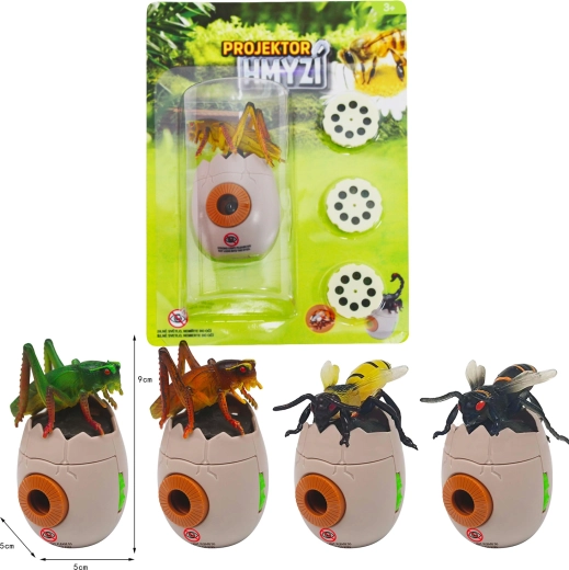 Proiector cu insecte în formă de ou, cu 3 discuri interschimbabile - 1 bucată