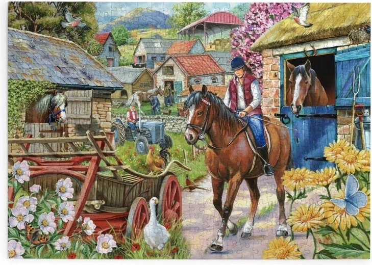 House of Puzzles Plimbare cu caii – puzzle cu 500 de piese mari