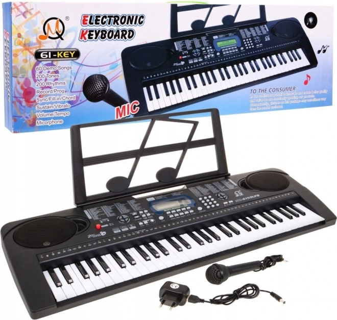 Instrument cu clape pentru copii cu microfon și USB