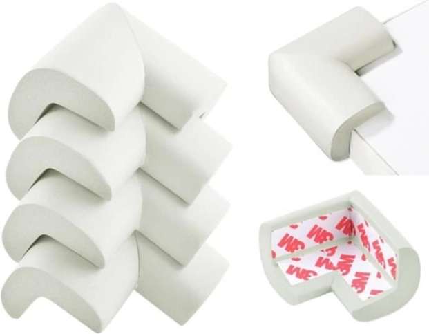 Protecții din spumă pentru colțuri – 4 buc – Alb