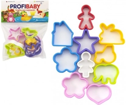 Profibaby forme colorate din plastic pentru decupat, pentru copii, set 12 buc.