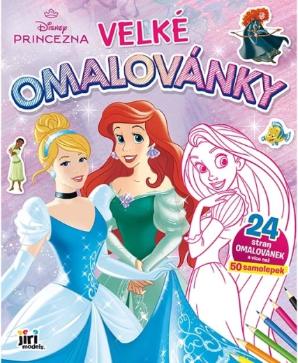 Caiet mare de colorat Disney Prințese