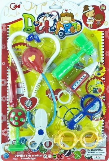 Set de doctor pentru copii cu seringă, 8 piese