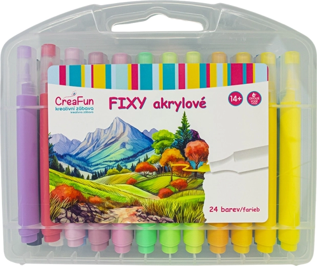 Markere acrilice CreaFun – set de 24 de culori