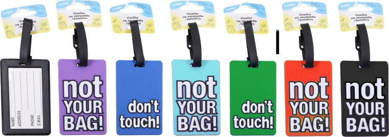 etichetă pentru bagaje 10,3 × 6,5 cm – mix de culori