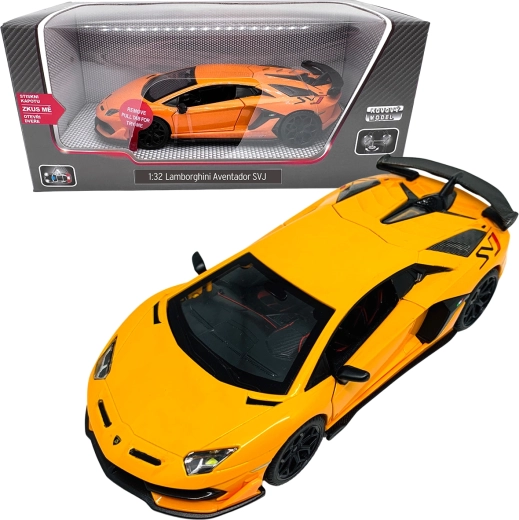 Model metalic 1:32 Lamborghini Aventador SVJ – portocaliu