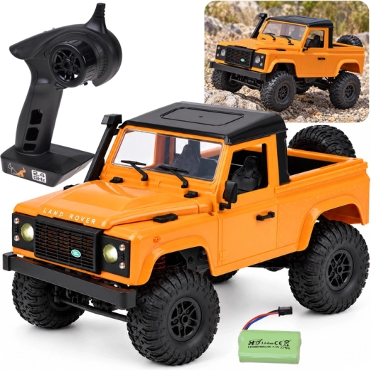 Mașină de teren cu telecomandă Land Rover Defender Pickup 4x4 la scară 1:12
