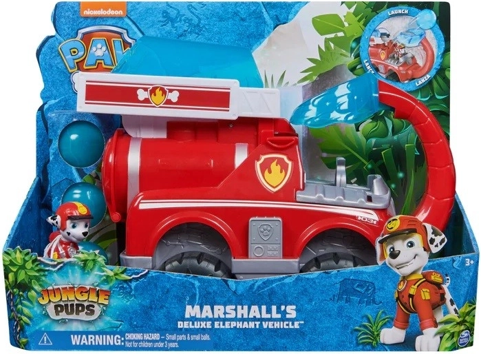 vehicul de intervenție PAW Patrol din junglă – camionul de pompieri-elefant Marshall deluxe
