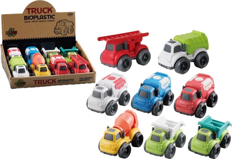 Mini vehicule de lucru din bioplastic pentru copii mici, 10 cm