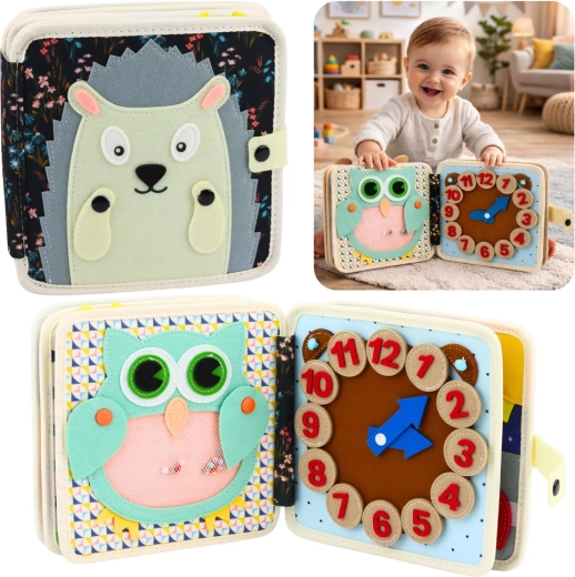 Carte senzorială textilă din fetru Arici – carte silențioasă pentru cei mai mici