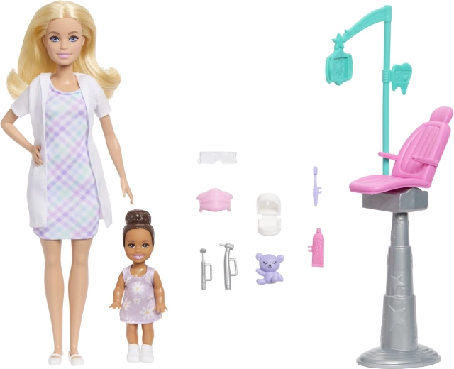 Set de joacă Barbie – profesie: dentistă, blondă