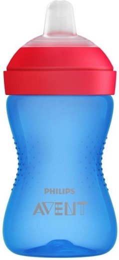 Philips Avent cană Grippy cu cioc moale 300 ml albastră
