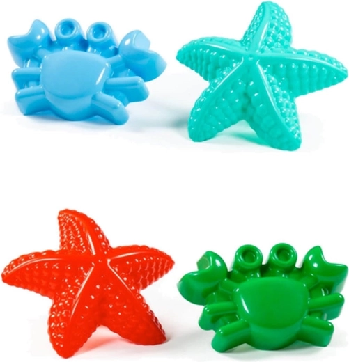 Forme din plastic pentru nisip – motive marine, 2 buc.