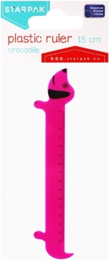 Rigla cățel roz 15 cm STARPAK - 1 bucată