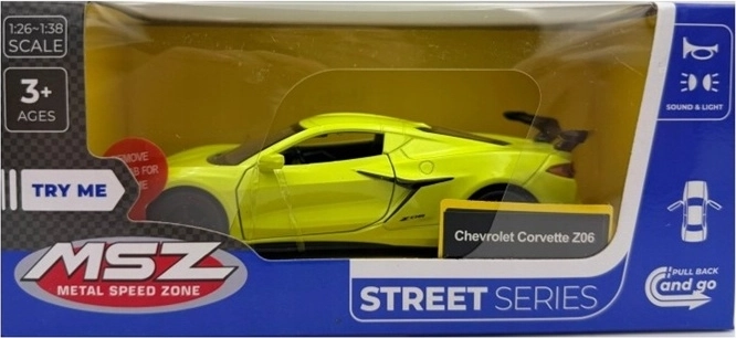 MSZ Chevrolet Corvette C8 cu lumini și sunete, galben