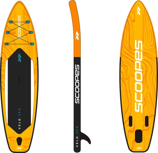 paddleboard gonflabil LAGO 320 cm cu set de accesorii, galben