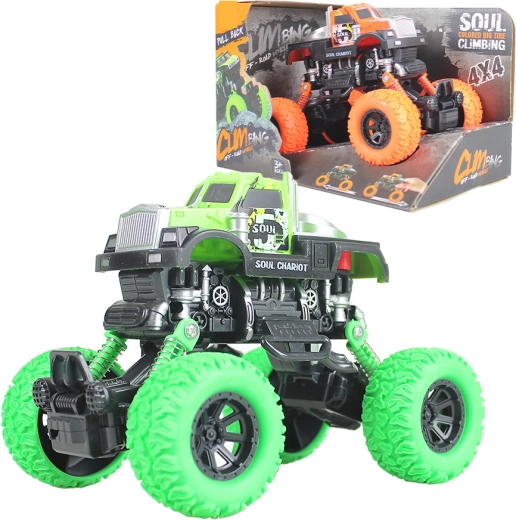 Mașină off-road pull-back 1:36 cu design grafit