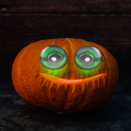 Ochi înfricoșători de Halloween cu LED-uri verzi