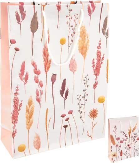 Pungă cadou din hârtie cu motiv floral 25 × 8,5 × 34 cm mix
